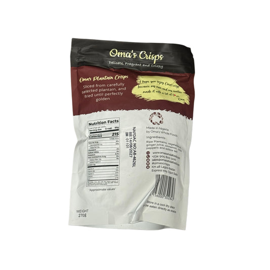Oma's plantain chips spicy flavour