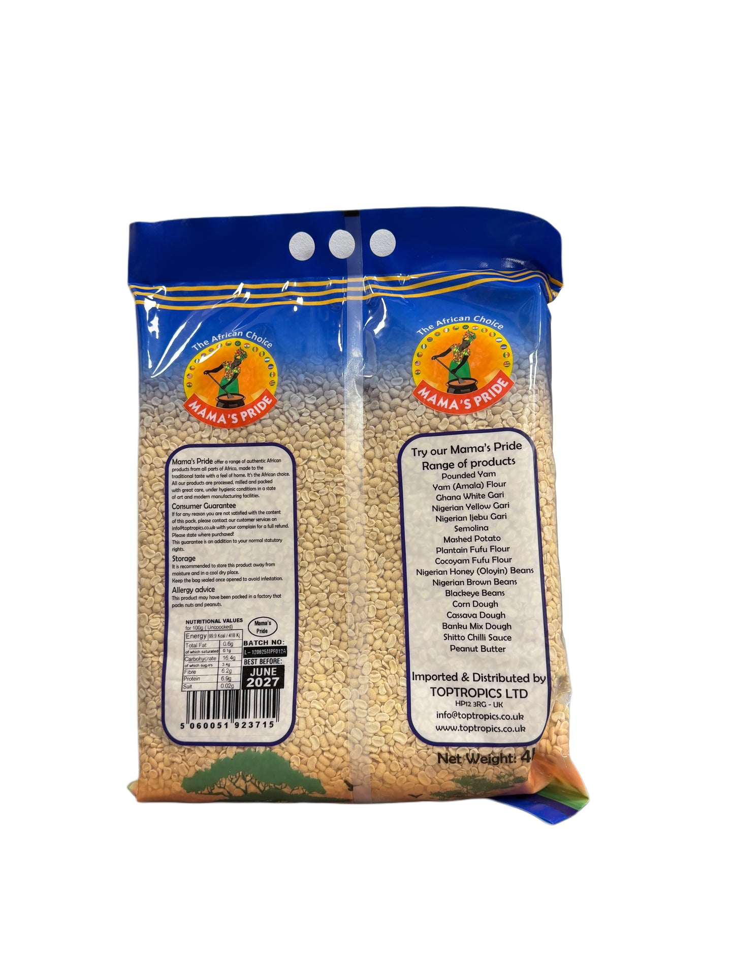 Mamas Pride Peeled beans 4kg