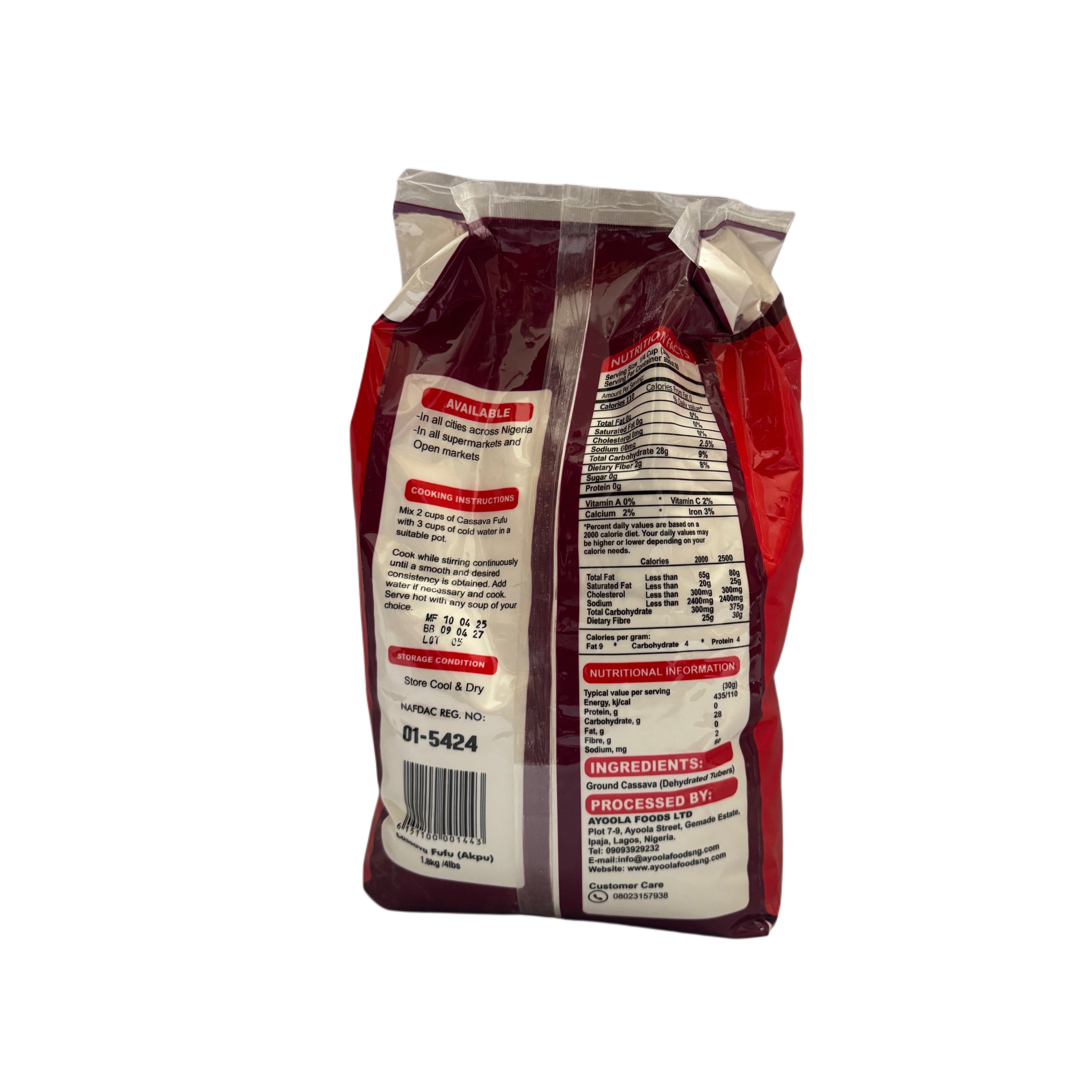 Cassava Fufu (akpu) 1.8kg