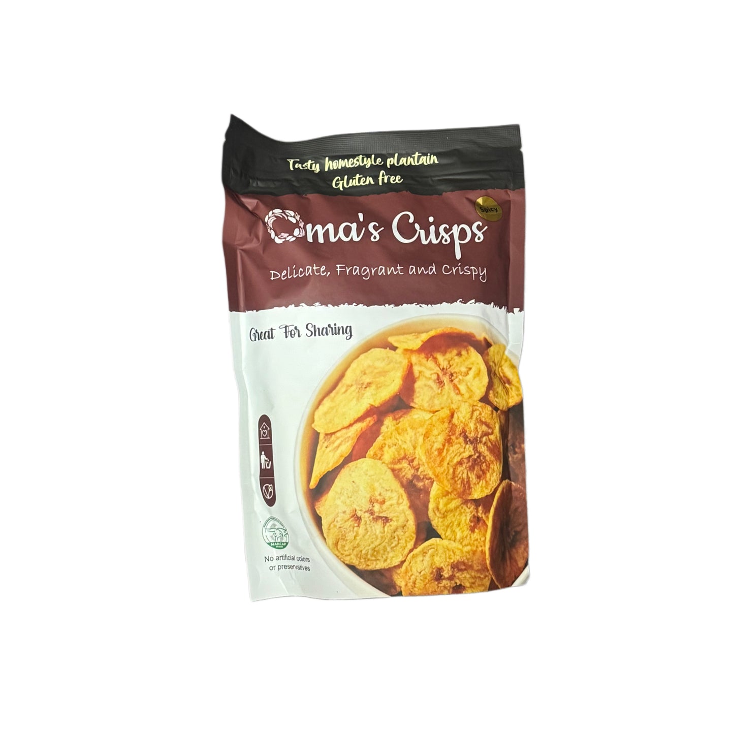 Oma's plantain chips spicy flavour
