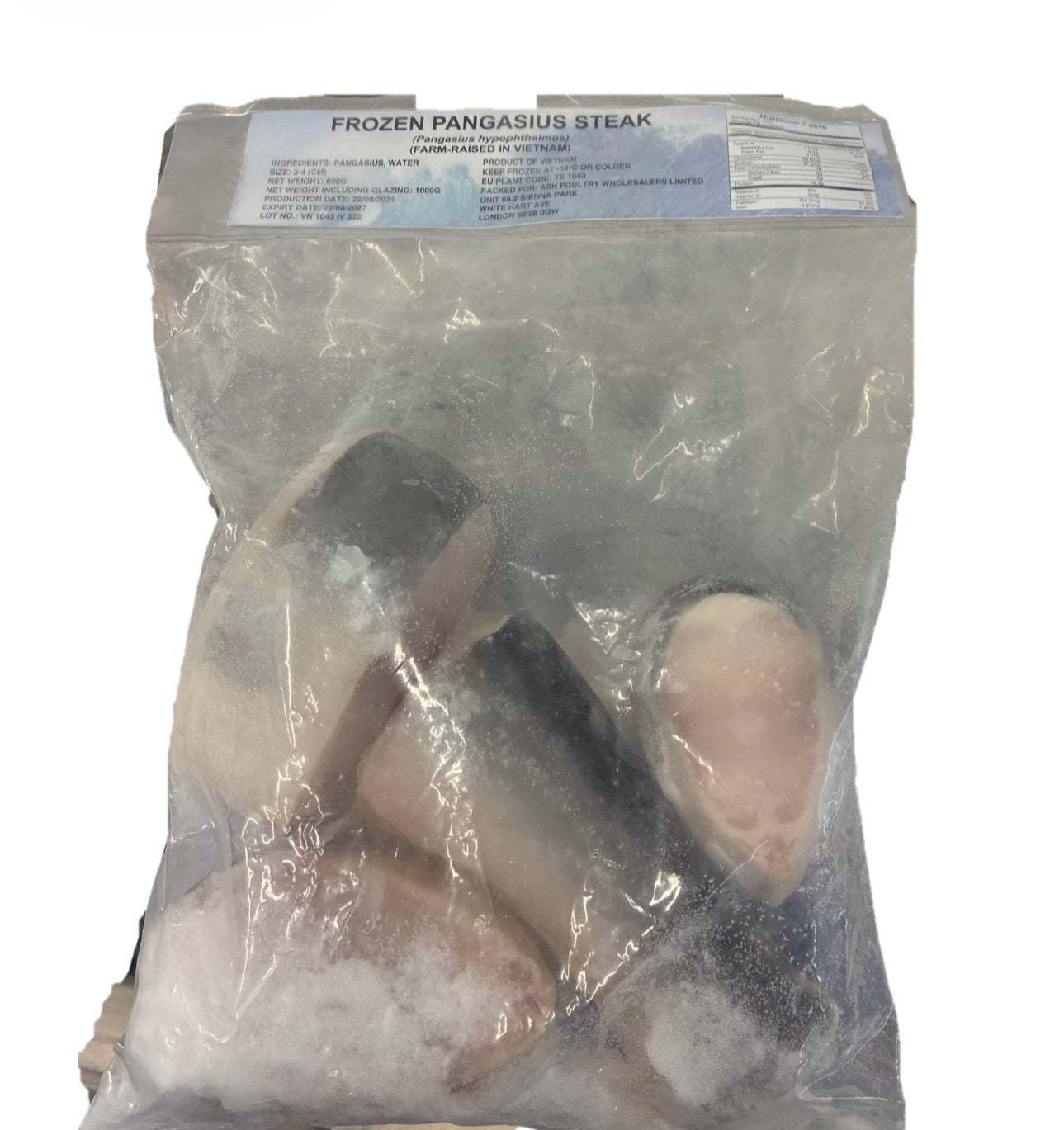 Frozen Pangasius steak 1000g
